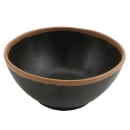 GET 20 oz Round Melamine Salad Bowl, Brown w/ Clay Trim (B-302-BR) thumbnail 5