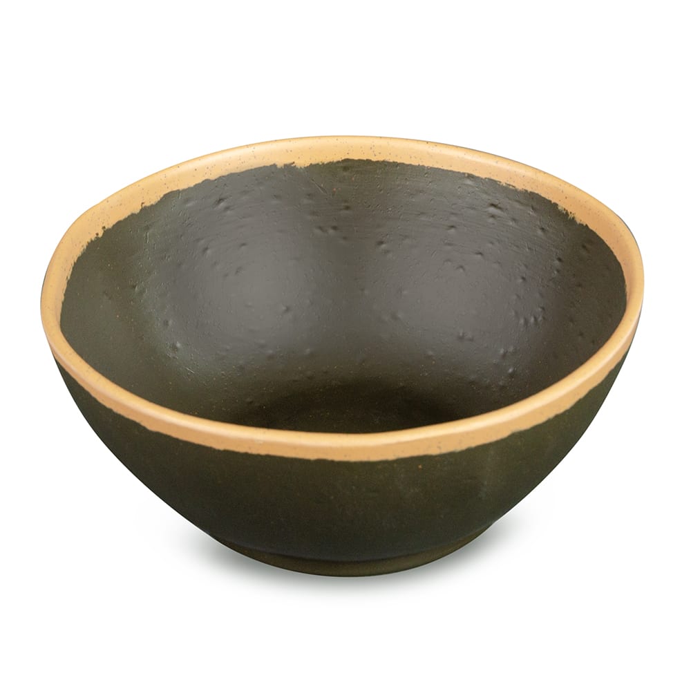 GET 1 qt Round Melamine Salad Bowl, Brown w/ Clay Trim (B-303-BR)