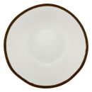 GET 1 qt Round Melamine Salad Bowl, Cream w/ Brown Trim (B-303-CRM) thumbnail 3