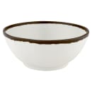 GET 1 qt Round Melamine Salad Bowl, Cream w/ Brown Trim (B-303-CRM) thumbnail 4