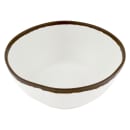 GET 1 qt Round Melamine Salad Bowl, Cream w/ Brown Trim (B-303-CRM) thumbnail 6