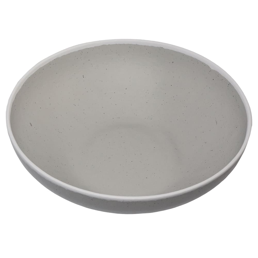 GET 5 1/2 qt Round Melamine Display Bowl, Dove Gray w/ White Trim (B-330-DVG)
