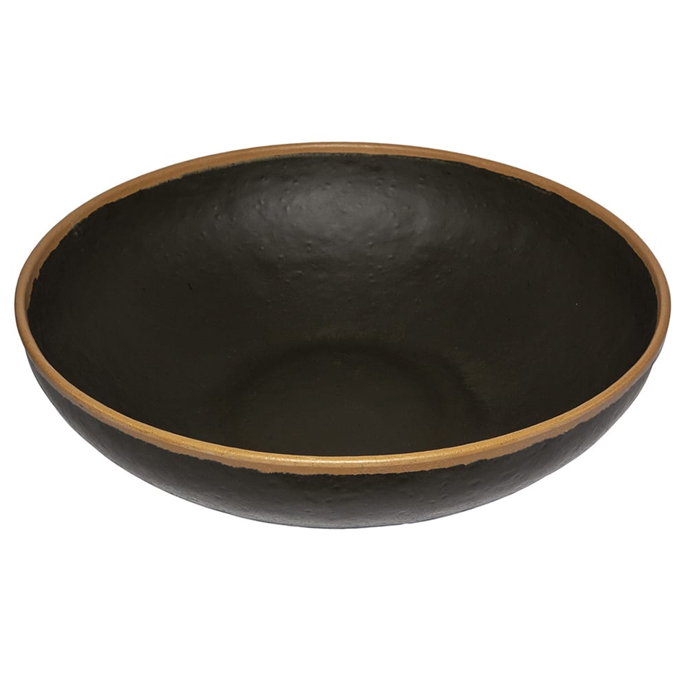 GET 10 qt Round Melamine Display Bowl, Brown w/ Clay Trim (B-350-BR)