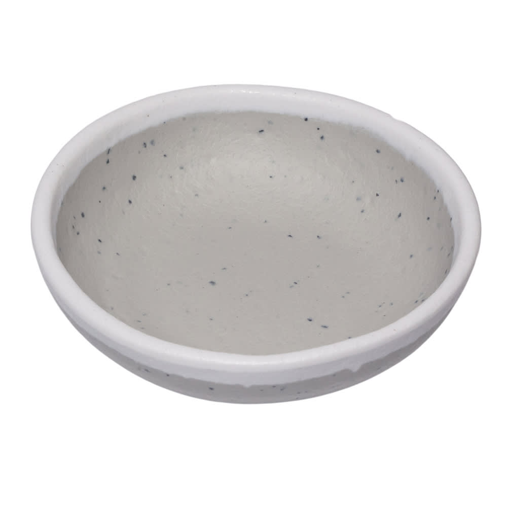 GET 2 1/2 oz Melamine Ramekin/Side Dish/Sauce Cup, Dove Gray w/ White Trim (B-35-DVG)