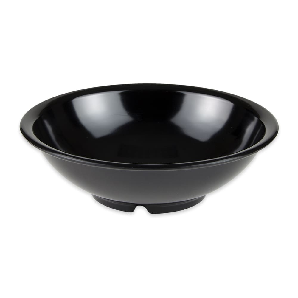 GET 24 oz Round Melamine Dinner Bowl, Black (B-750-BK)