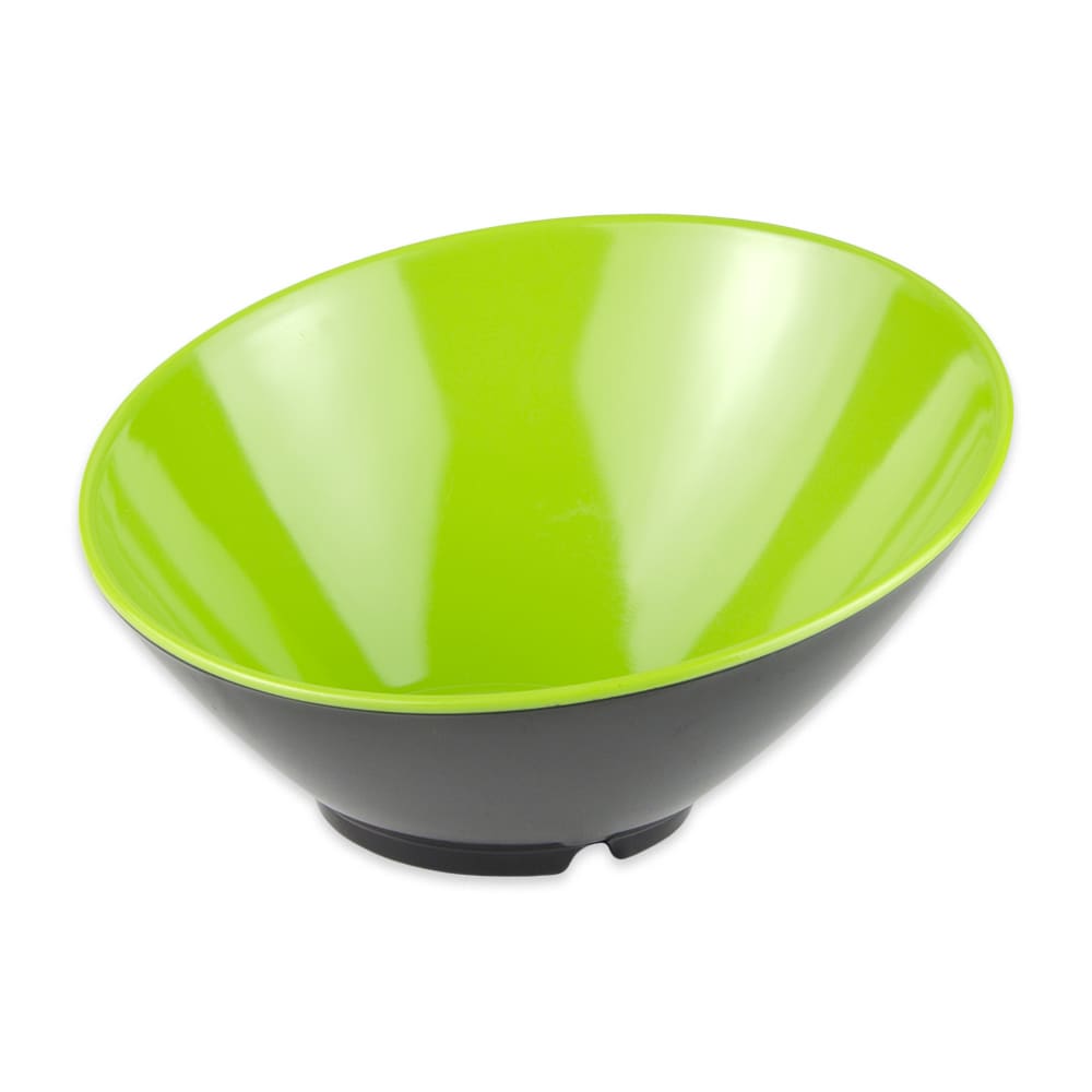 GET 24 oz Round Melamine Pasta Bowl, Green/Black (B-792-G/BK)