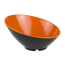 GET 24 oz Round Melamine Pasta Bowl, Orange/Black (B-792-OR/BK) thumbnail 2