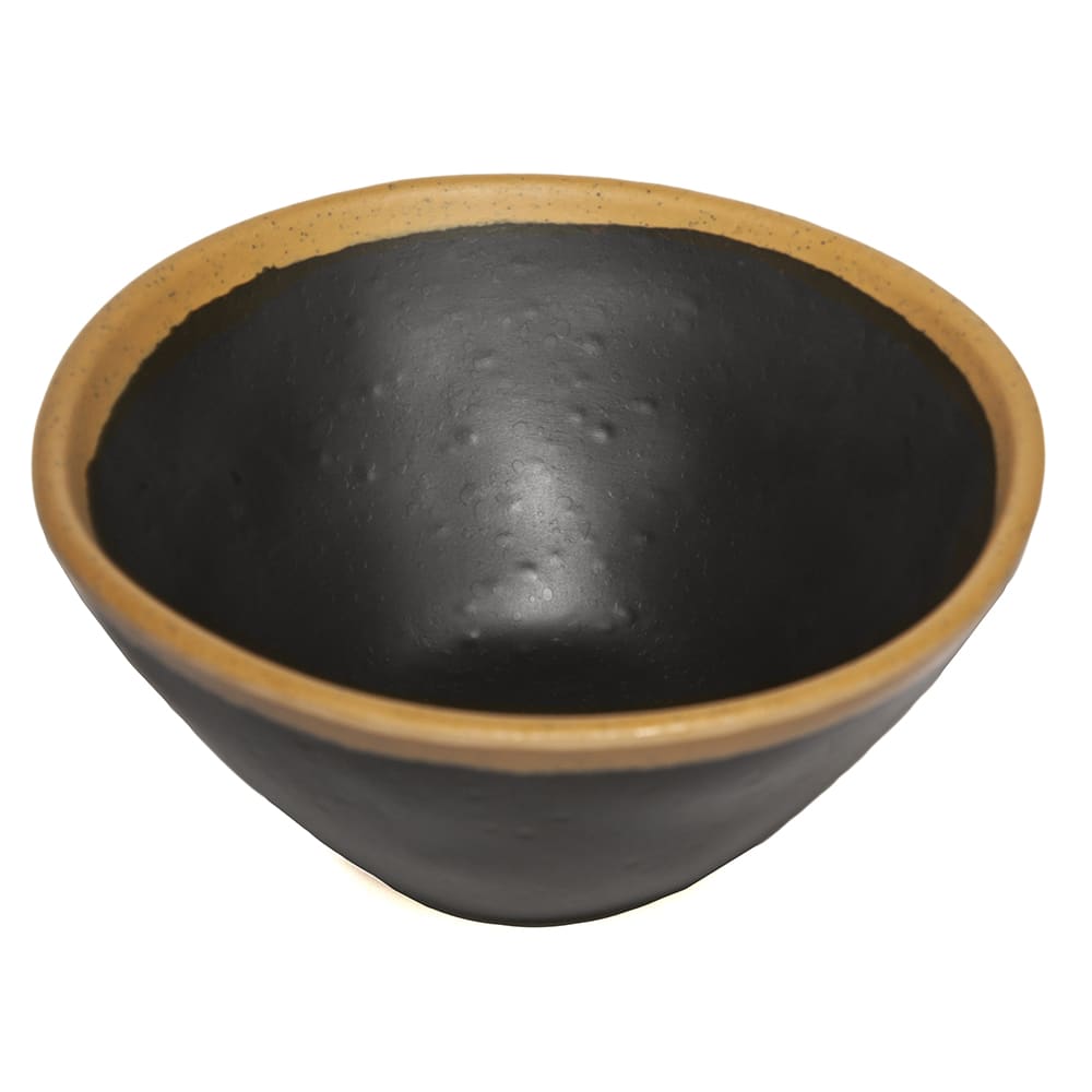 GET 8 oz Round Melamine Side Salad/Soup/Side Dish/Bouillon Bowl, Brown w/ Clay Trim (B-81-BR)