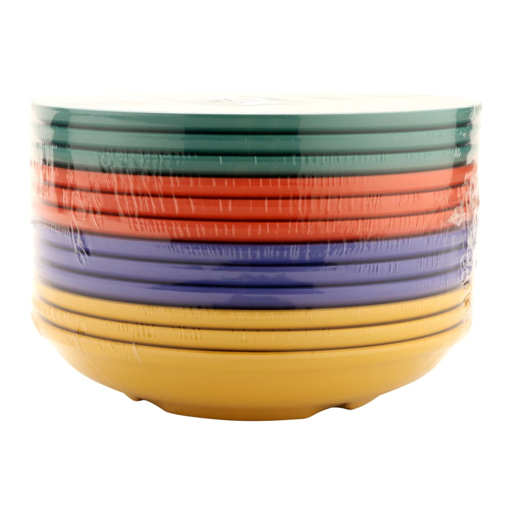 GET 1 1/10 qt Round Melamine Serving Bowl, Assorted Colors (B-925-MIX)