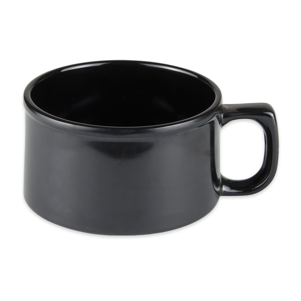 GET 4" Round Soup Mug w/ 11 oz Capacity, Melamine, Black (BF-080-BK)