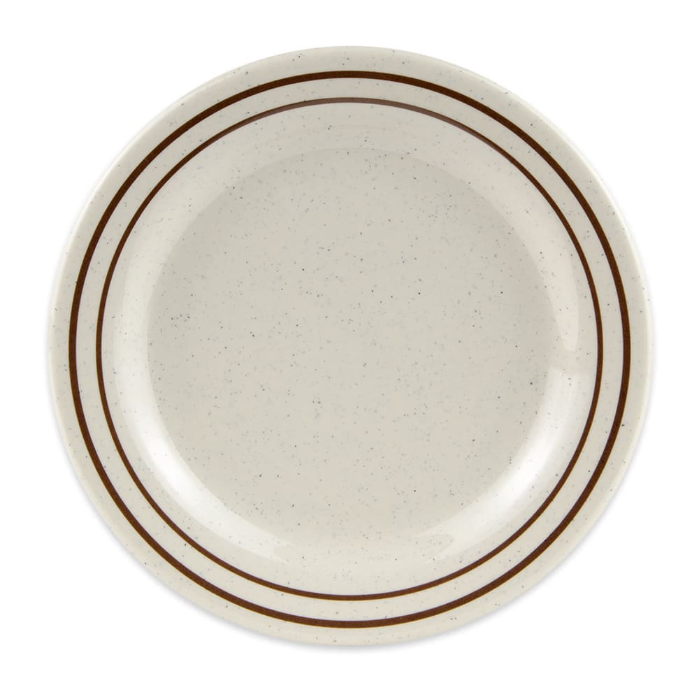 GET 7 1/2" Round Melamine Dessert Plate, Ironstone/Brown (BF-700-U)