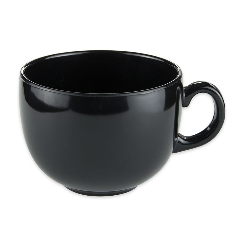 GET 18 oz Coffee Mug, Melamine, Black (C-1001-BK)