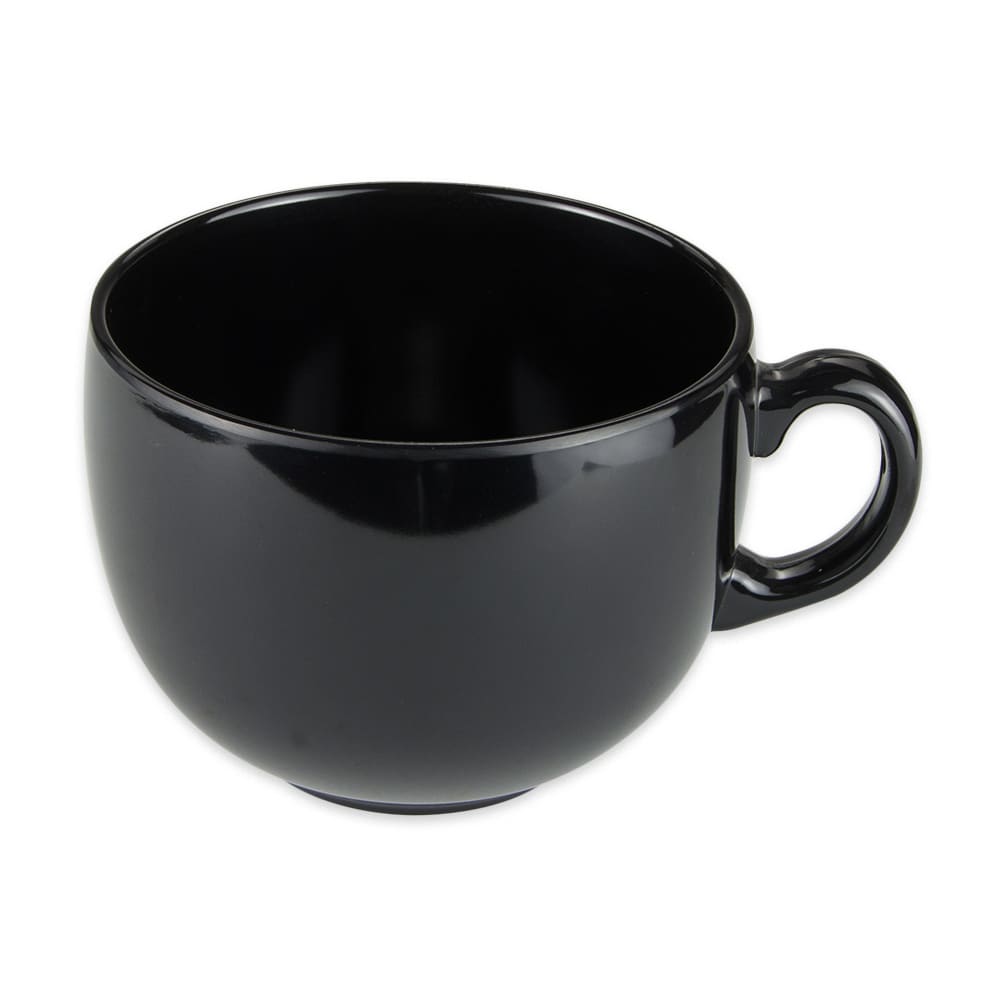 GET 24 oz Coffee Mug, Melamine, Black (C-1002-BK)
