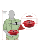 GET 3 qt Ceramic Coated Aluminum Braising Pan, Gray (CA-005-GR/BK/CC) thumbnail 2