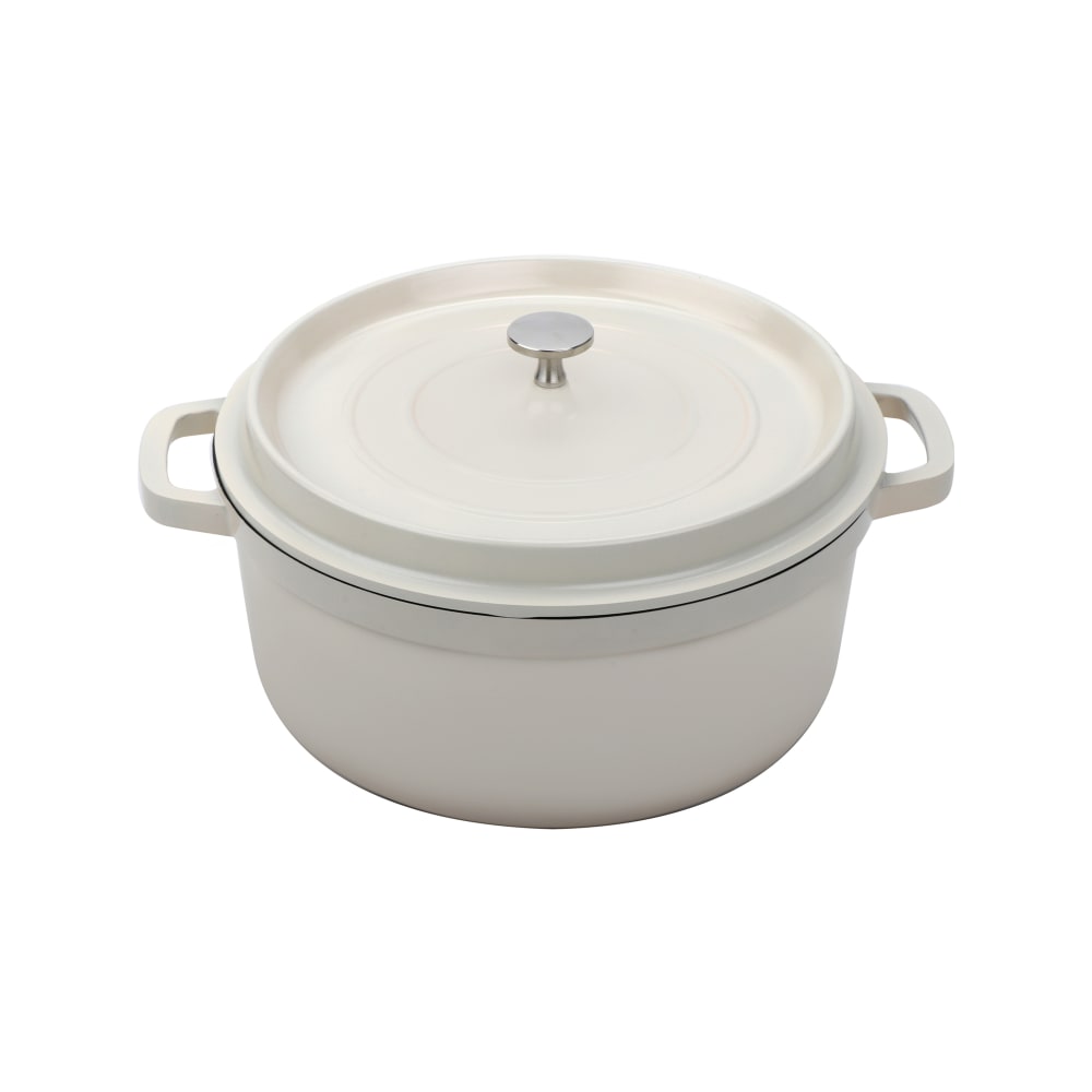 GET 6 1/2 qt Ceramic Coated Aluminum Dutch Oven, Antique White (CA-006-AWH/BK/CC)