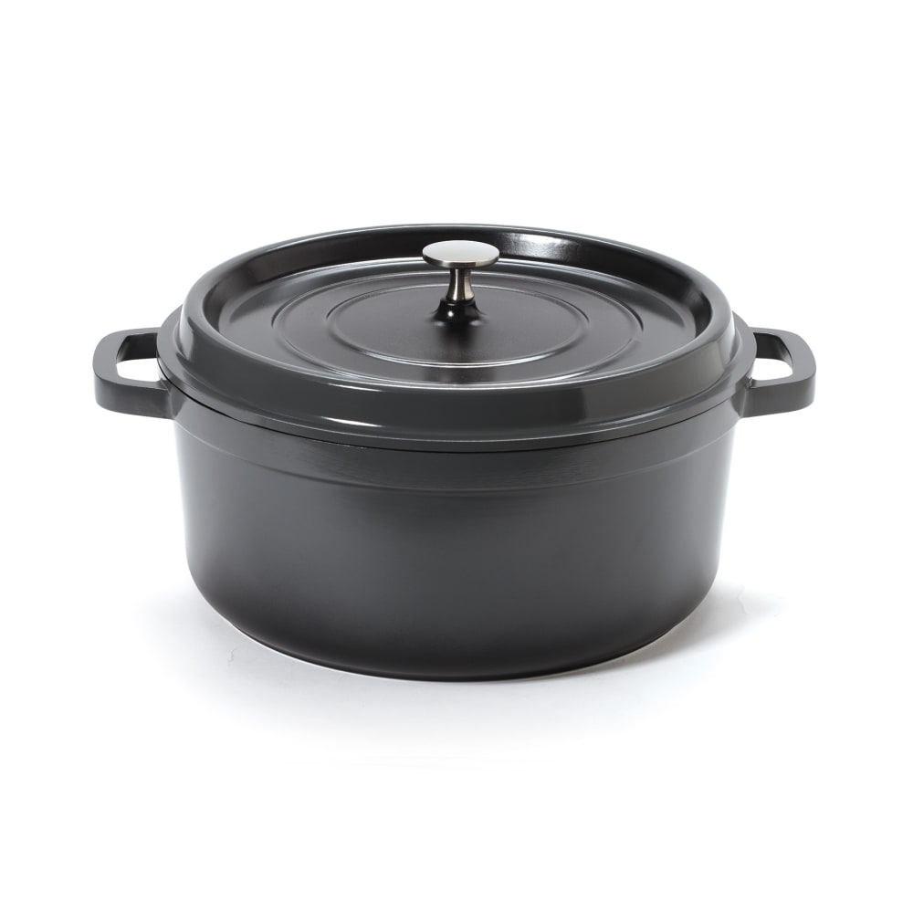 GET 6 1/2 qt Ceramic Coated Aluminum Dutch Oven, Gray (CA-006-GR/BK/CC)