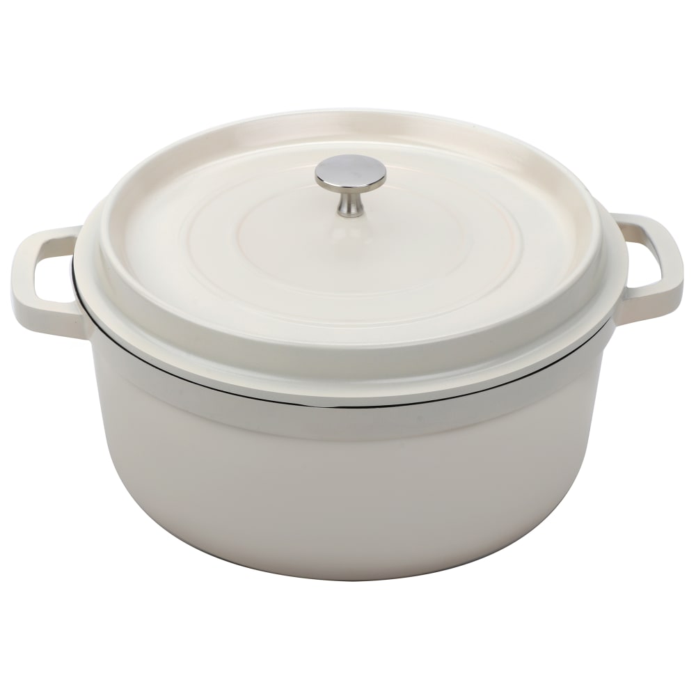 GET 6 1/2 qt Ceramic Coated Aluminum Dutch Oven, Antique White (CA-007-AWH/BK/CC)