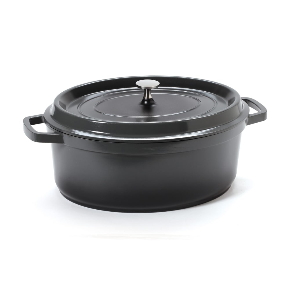 GET 6 1/2 qt Ceramic Coated Aluminum Dutch Oven, Gray (CA-007-GR/BK/CC)