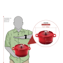 GET 5 1/2 qt Ceramic Coated Aluminum Dutch Oven, Red (CA-012-R/BK/CC) thumbnail 2