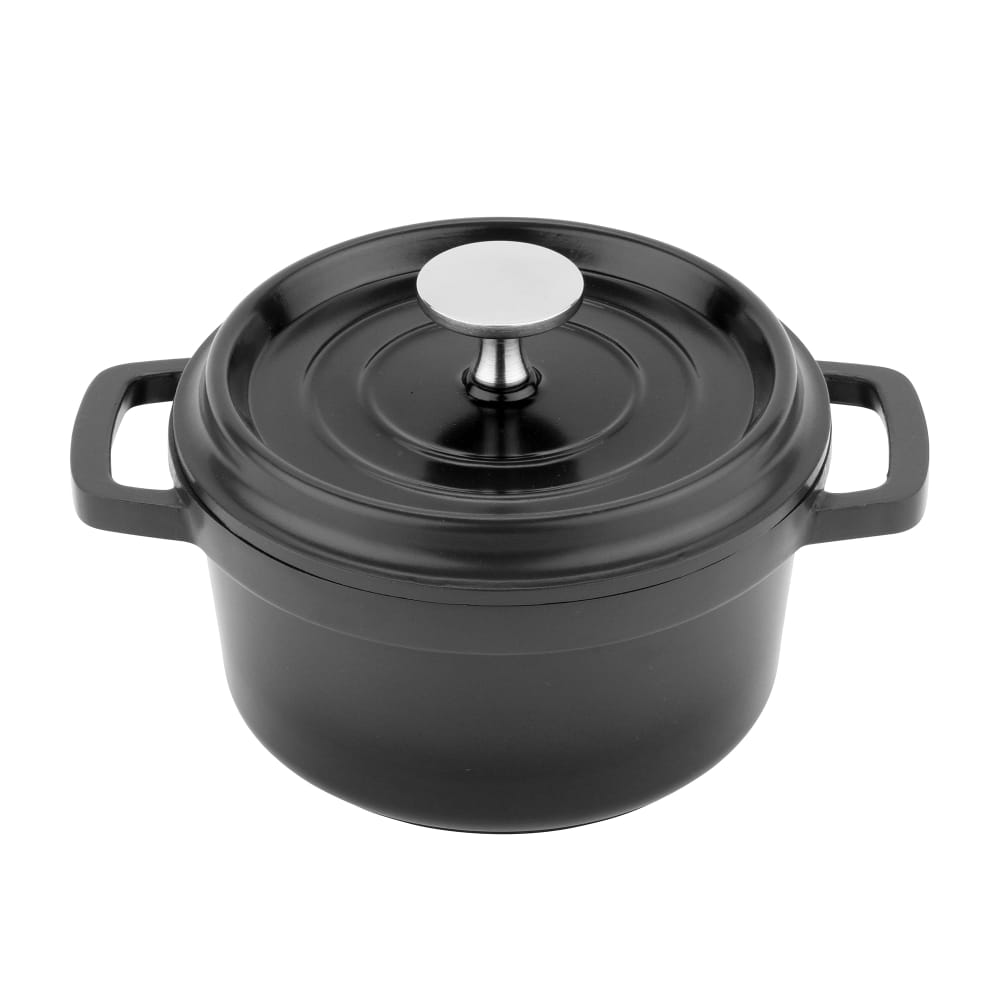 GET 3/4 qt Ceramic Coated Aluminum Dutch Oven, Gray (CA-013-GR/BK/CC)