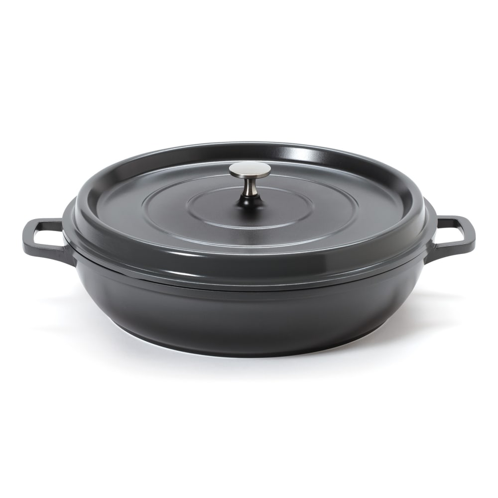 GET 7 1/2 qt Ceramic Coated Aluminum Braising Pan, Gray (CA-015-GR/BK/CC)