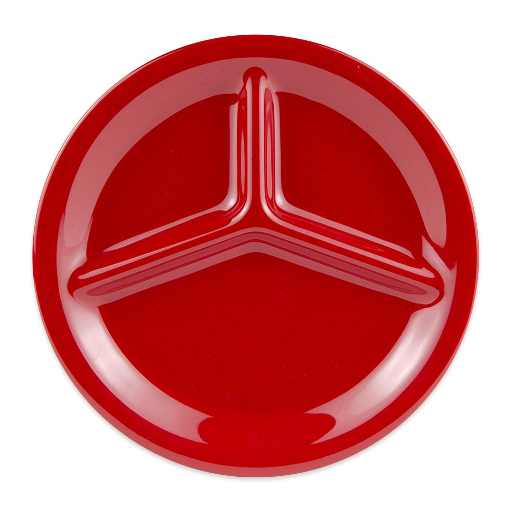 GET 10 1/4" Round Melamine Dinner Plate, Red (CP-10-RSP)