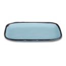 GET Rectangular Melamine Dinner Plate - 12" x 7 1/2", Speckled Grayish Blue (CS-1170-GBL) thumbnail 3