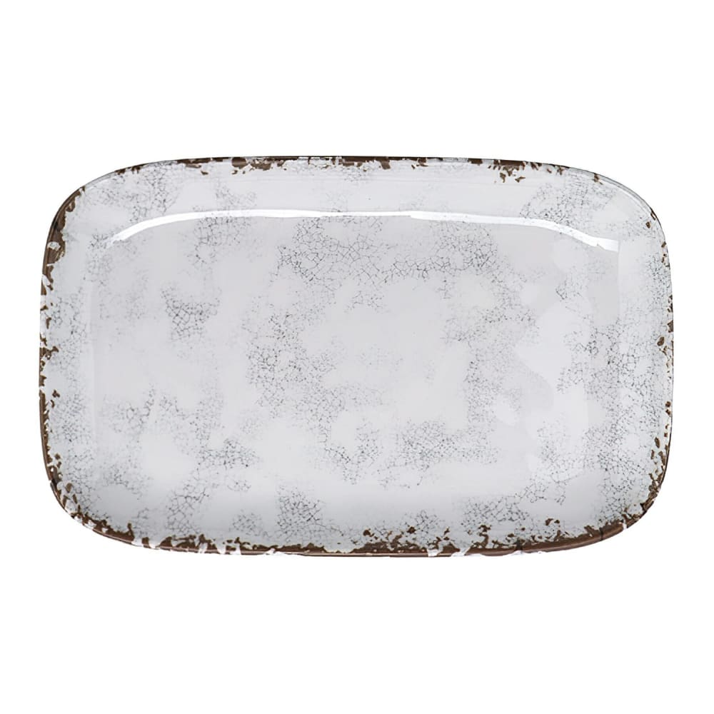 GET 12 3/4" x 9 1/2" Rectangular Platter - Melamine, French Mill (CS-119-FM)