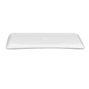GET 12" x 7" Rectangular Coralline Platter - Melamine, White (CS-1270-CN-W) thumbnail 4