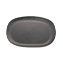GET 12" x 7 1/2" Oval Riverstone Dinner Plate - Melamine, Dark Gray (CS-1275-DG) thumbnail 2
