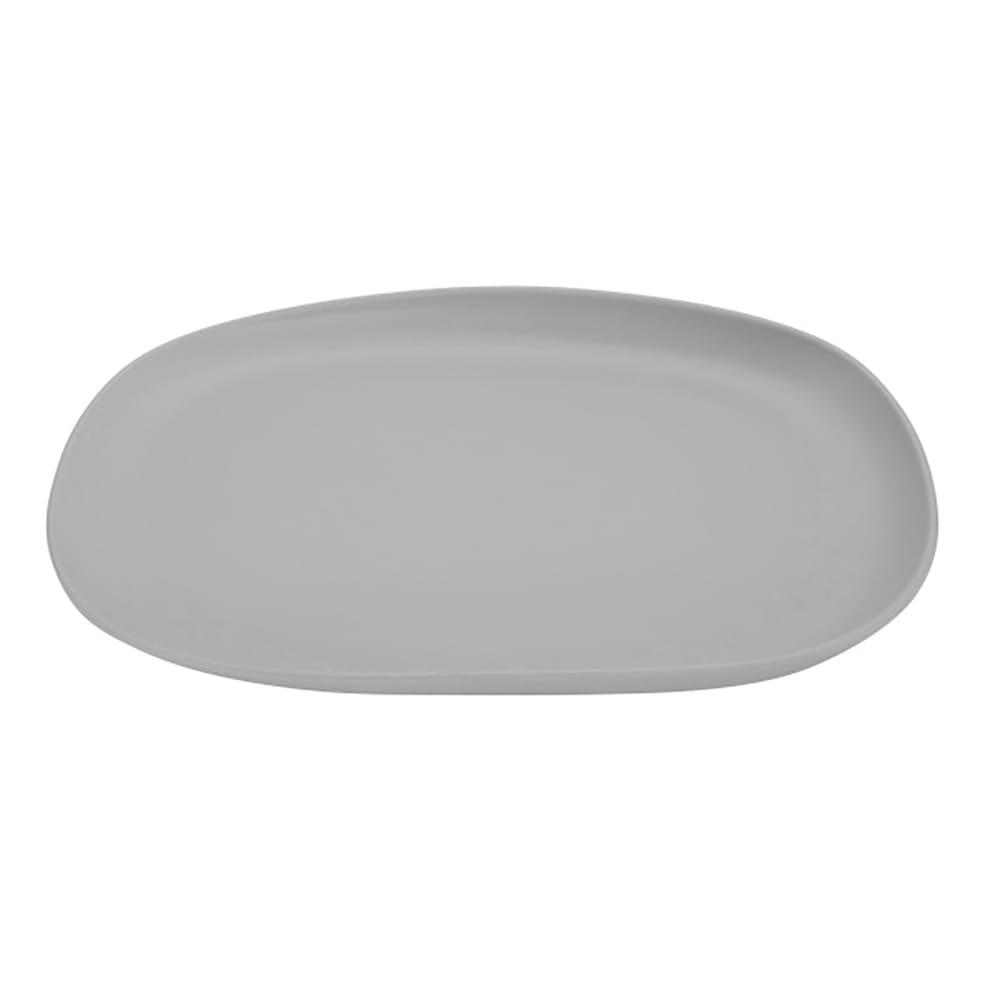 GET 12" x 7 1/2"  Oval Melamine Dinner Plate - Light Gray (CS-1275-LG)