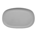 GET 12" x 7 1/2"  Oval Melamine Dinner Plate - Light Gray (CS-1275-LG) thumbnail 2