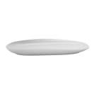 GET 12" x 7 1/2" Oval Riverstone Dinner Plate - Melamine, White (CS-1275-W) thumbnail 3
