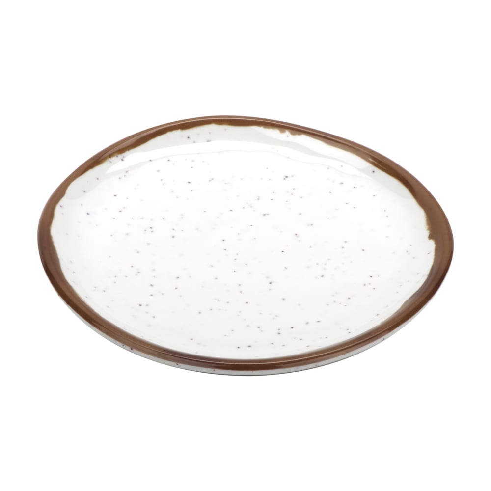 GET 5 1/2" Round Melamine Bread/Side Dish Plate, Rustic Mill (CS-5-RM)