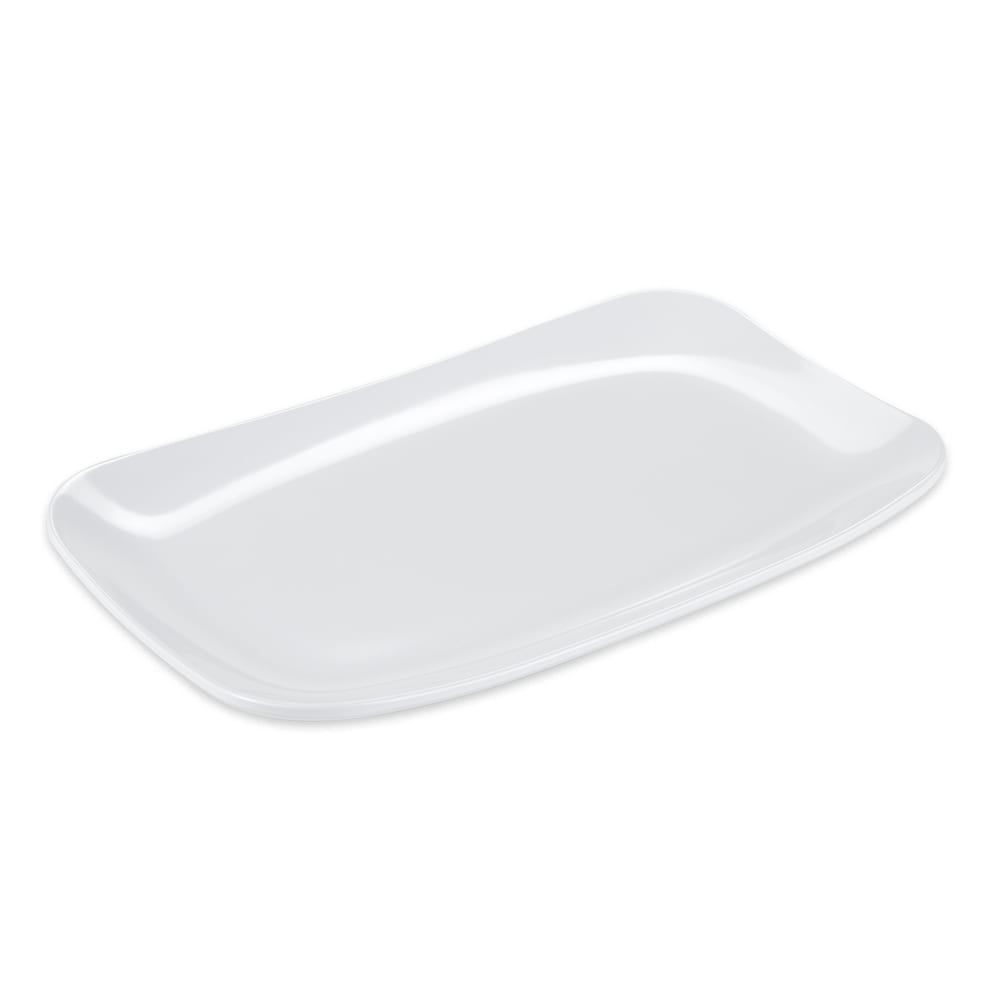 GET 11 1/4" x 7" Rectangular Siciliano Platter - Melamine, White (CS-6103-W)