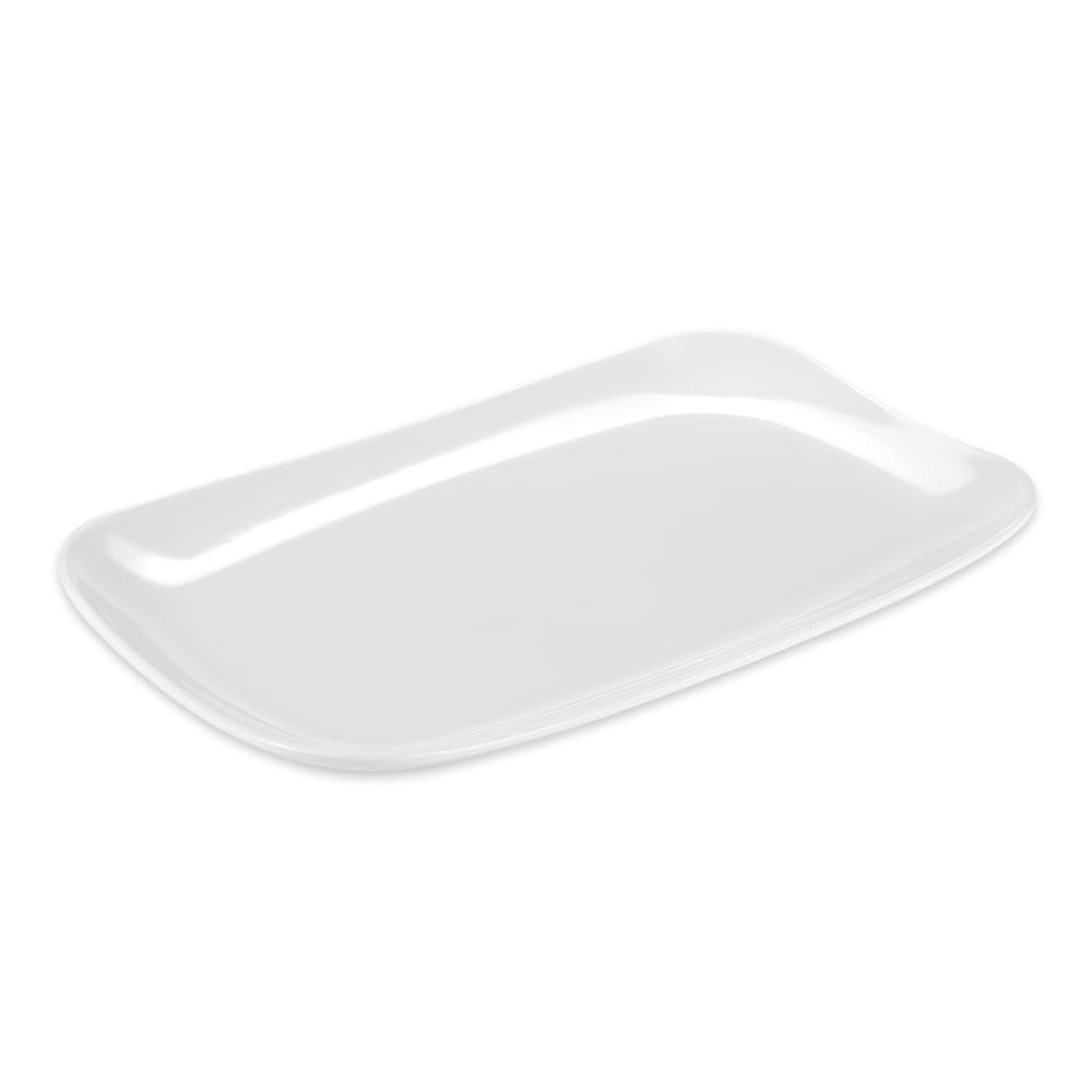 GET 13" x 7 4/5" Rectangular Siciliano Platter - Melamine, White (CS-6105-W)