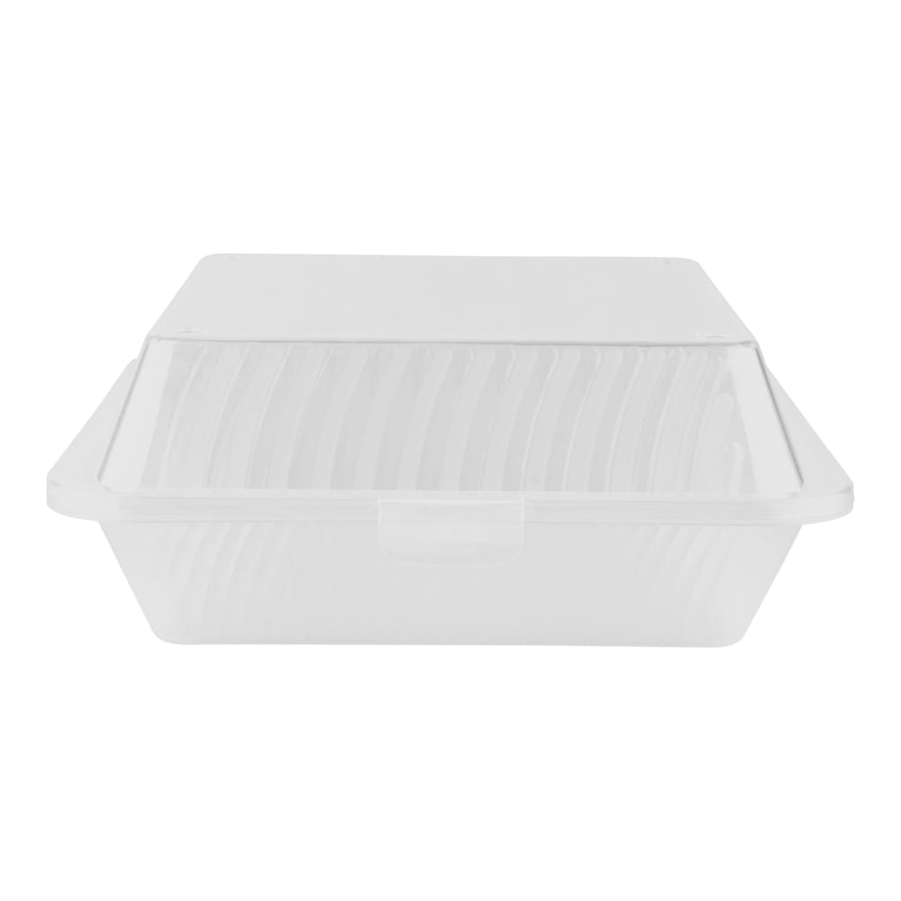 GET 9" Square To Go Food Container, Polypropylene, Clear (EC-10-1-CL)