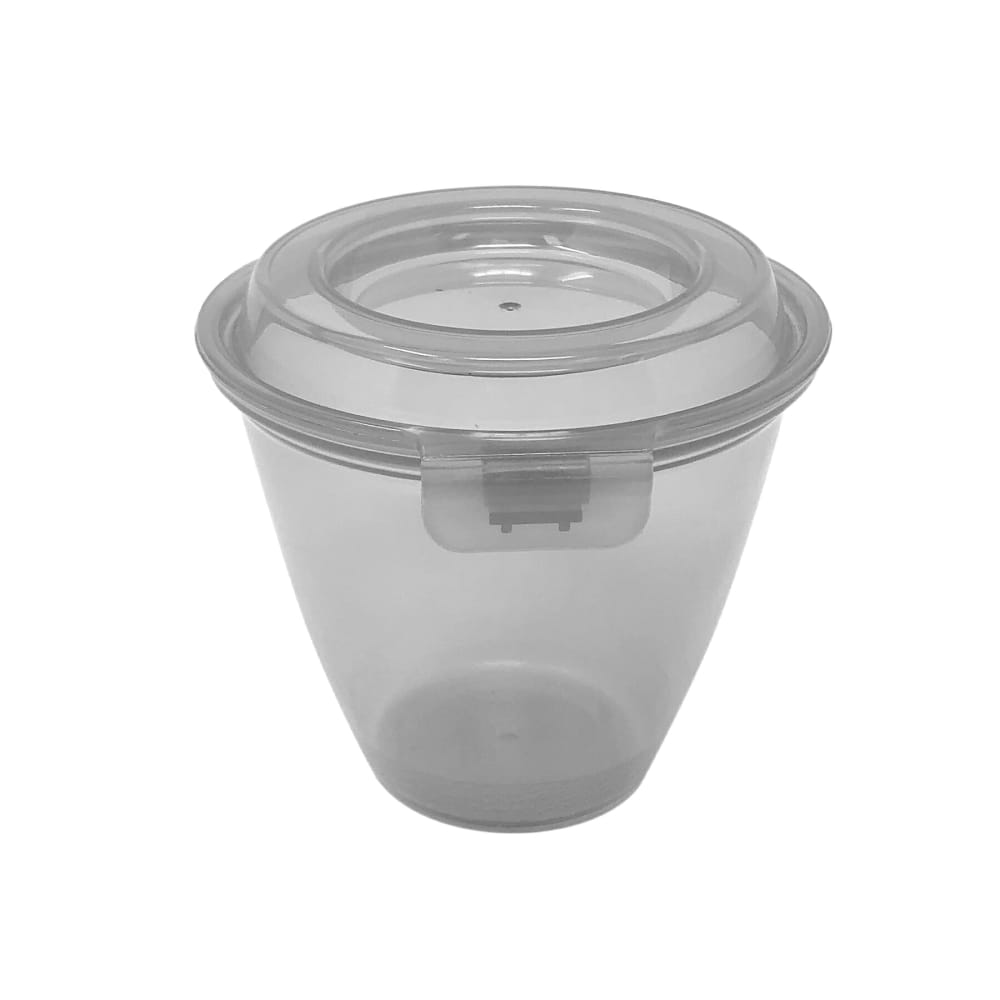 GET 6 3/4 oz Side Dish/Sauce Cup w/ Lid - Polypropylene, Clear (EC-20-CL)