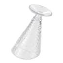 GET 8 oz Footed Waffle Cone Cup - Plastic, Clear (ICM-26-2-CL) thumbnail 3