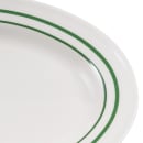 GET 16 1/4" x 12" Oval Emerald Platter - Melamine, White (M-4010-EM) thumbnail 5