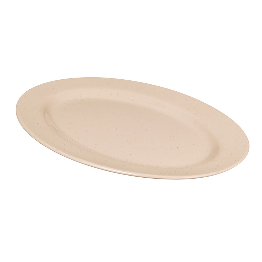 GET 14" x 10" Oval Tahoe Platter - Melamine, Sandstone (M-4020-S)