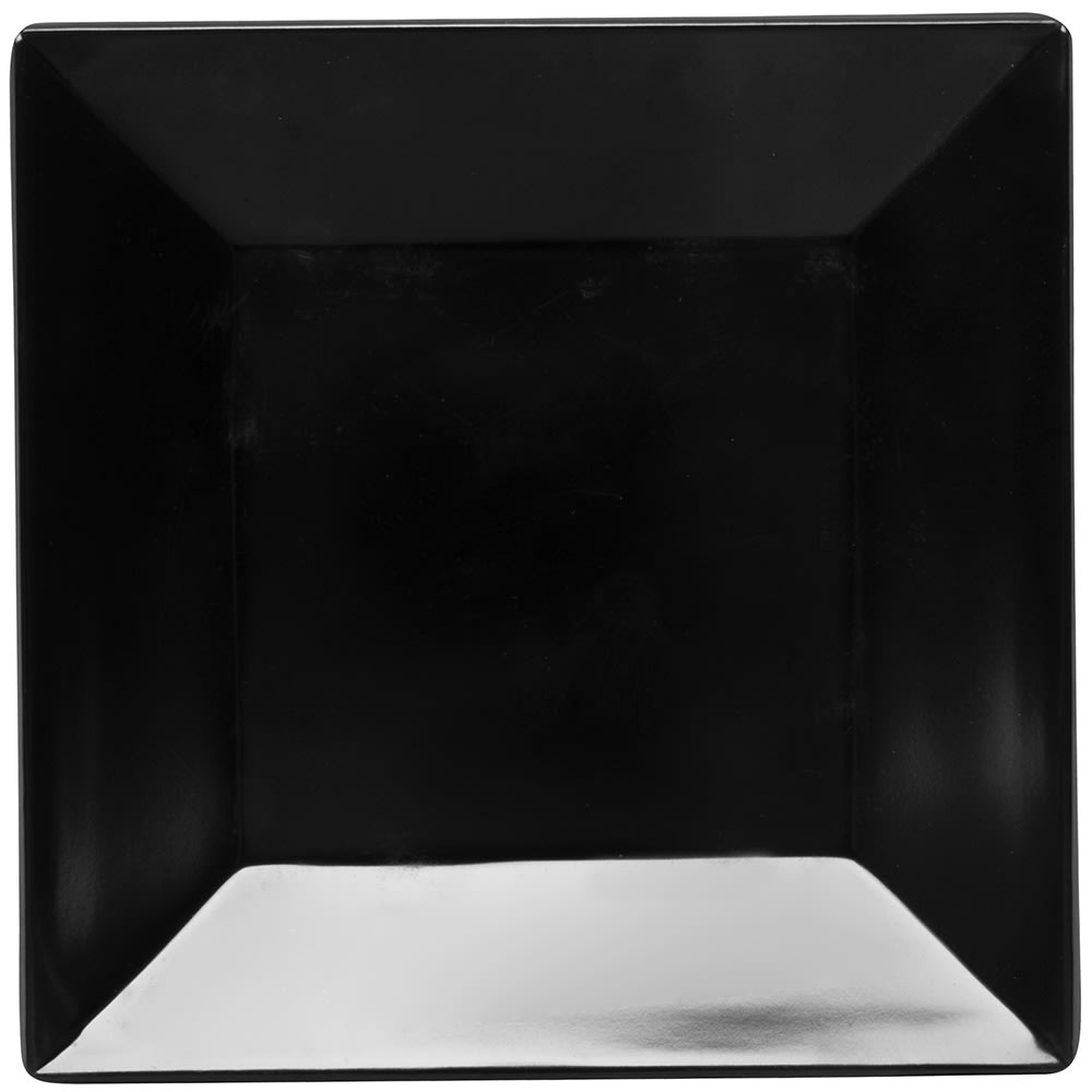 GET 6" Square Melamine Dessert Plate, Black (ML-102-BK)