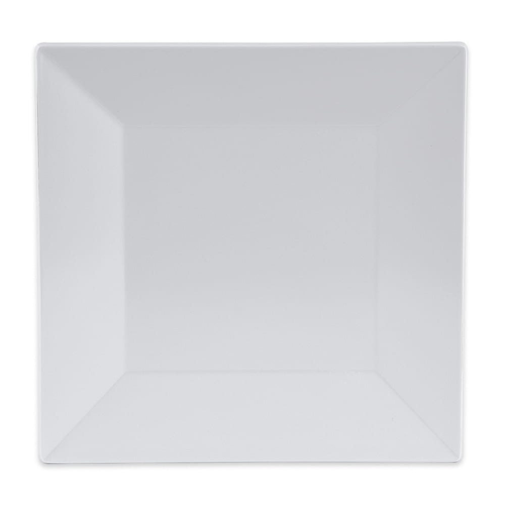 GET 6" Square Melamine Dessert Plate, White (ML-102-W)