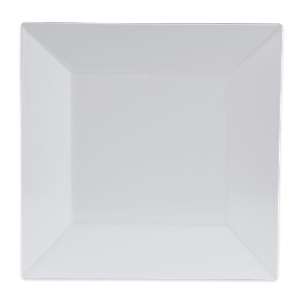 GET 8" Square Melamine Salad Plate, White (ML-103-W)