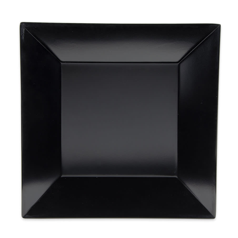 GET 10" Square Melamine Dinner Plate, Black (ML-104-BK)