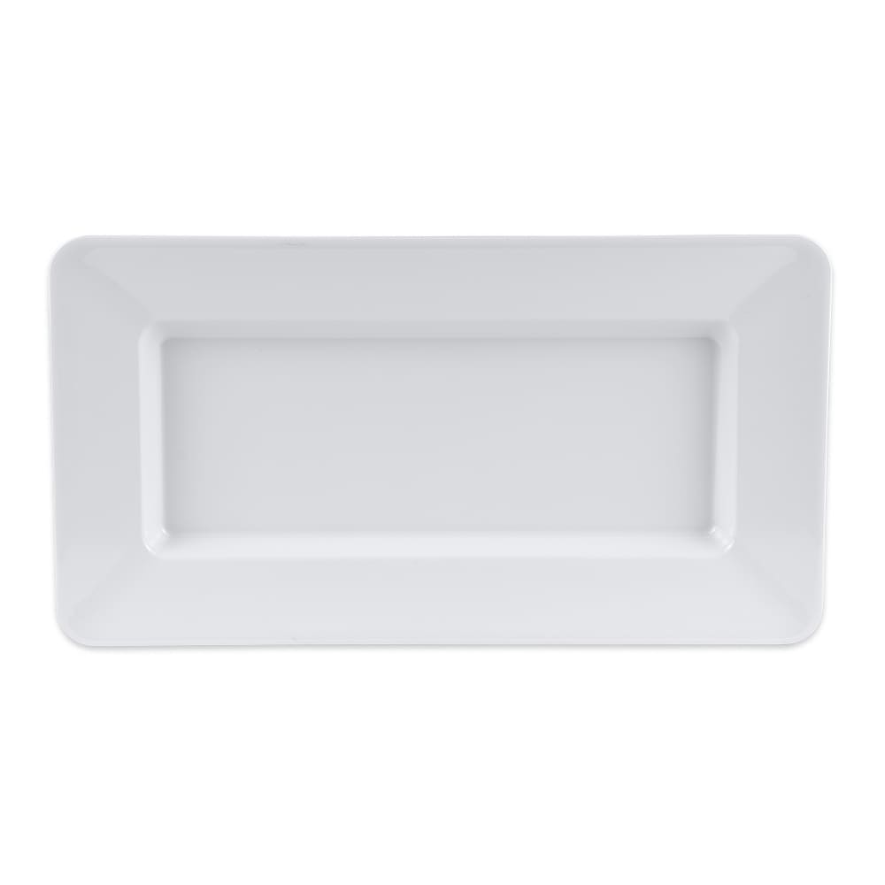 GET 15" x 8" Rectangular Milano Plate - Melamine, White (ML-10-W)