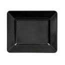 GET 12" x 10" Rectangular Milano Plate - Melamine, Black (ML-11-BK) thumbnail 2