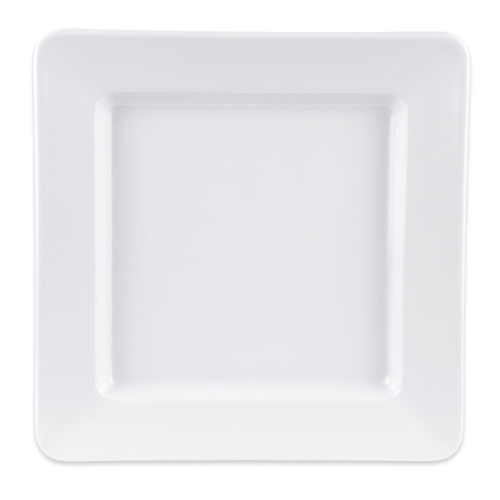 GET 12" Square Melamine Dinner Plate, White (ML-12-W)