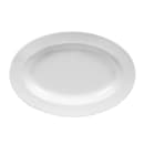 GET 17" x 12" Oval Milano Platter - Melamine, White (ML-14-W) thumbnail 2