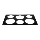 GET Full-Size Tile for Round Crocks w/ (6) Cut-Outs, Melamine, Black (ML-161-BK) thumbnail 2